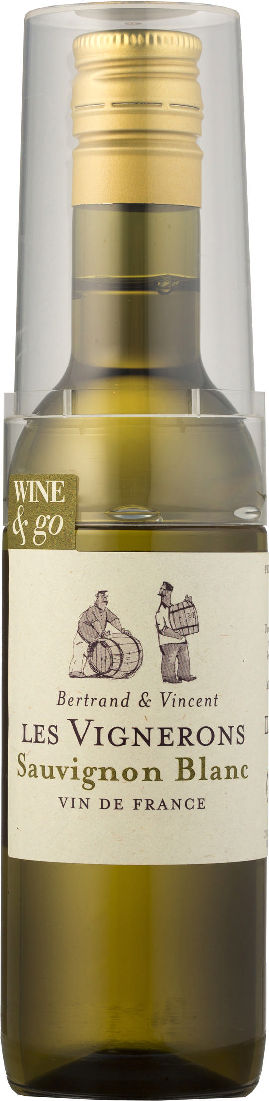 Les Vignerons Blanc m/glas (12x18,75cl)