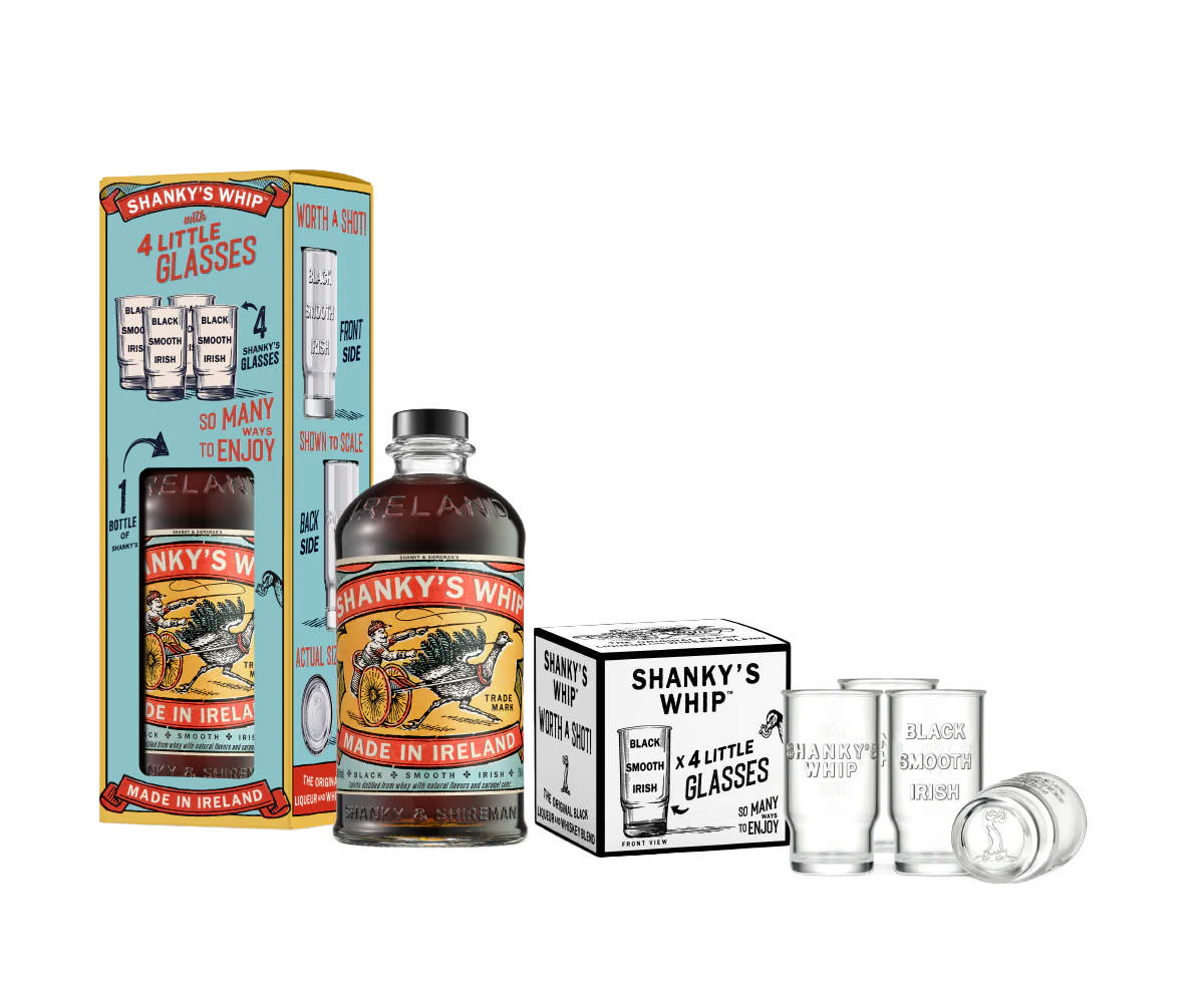 Shanky's Whip Irish Liqueur (Giftbox m/4 shotglas)