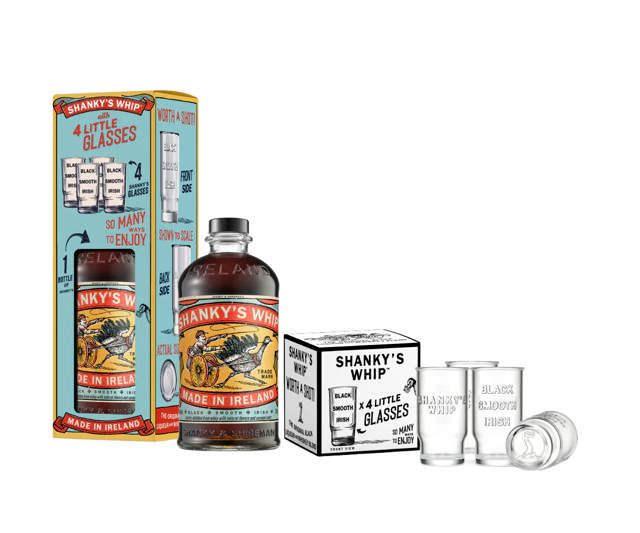 Shanky's Whip Irish Liqueur (Giftbox m/4 shotglas)