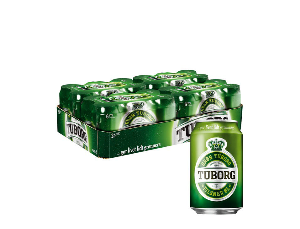 Tuborg Grøn, Dåse (24x33cl +pant)