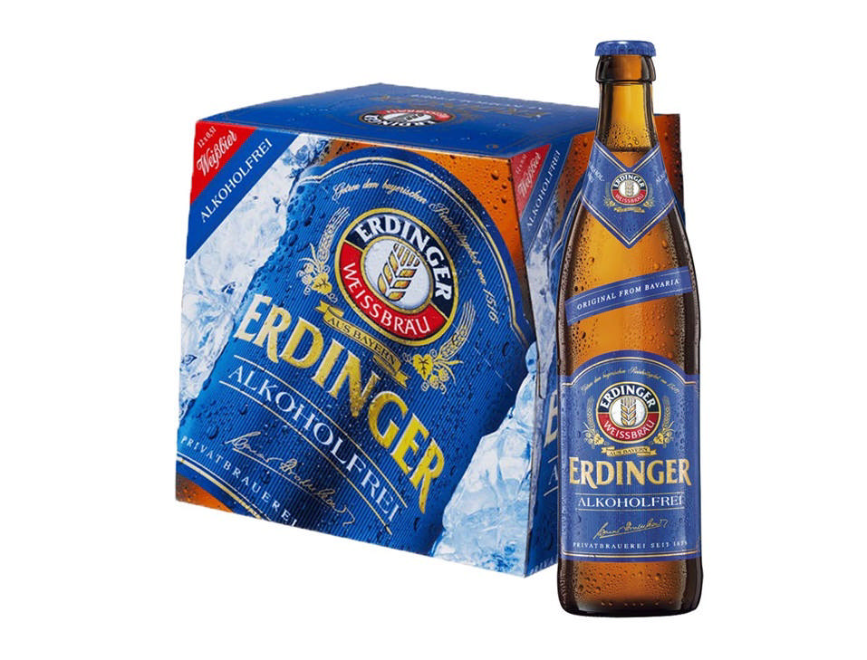Erdinger Weissbier, Alkoholfri (12x50cl +pant)