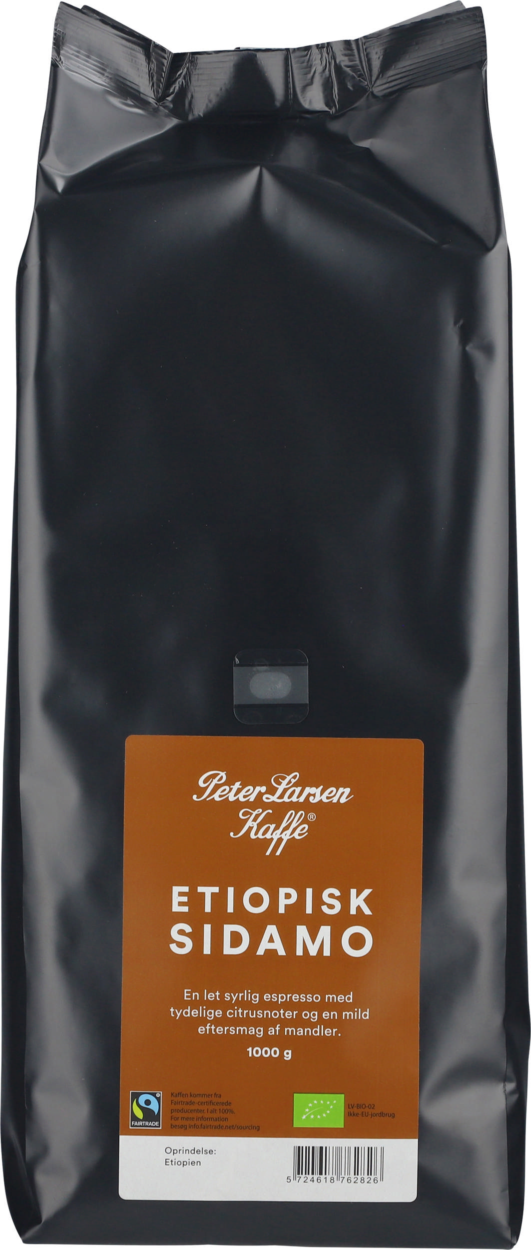 PLK, Espresso Etiopisk Sidamo FT HB, 1000g, ØKO