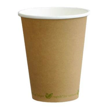 Kaffebæger, Pap 25cl, Brun (50stk/ps) BIO