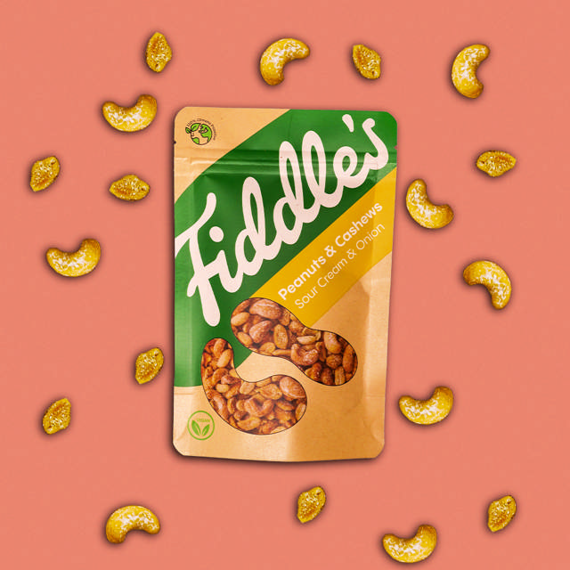 Fiddle's Peanut/Cashew, Sour Cream&Onion (24x70gr)