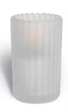 Glas t/Star Olielampe, Stripe Frostet (6 stk/ks)