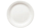 Tallerken, Pap Ø23cm, Hvid (100 stk/pk)